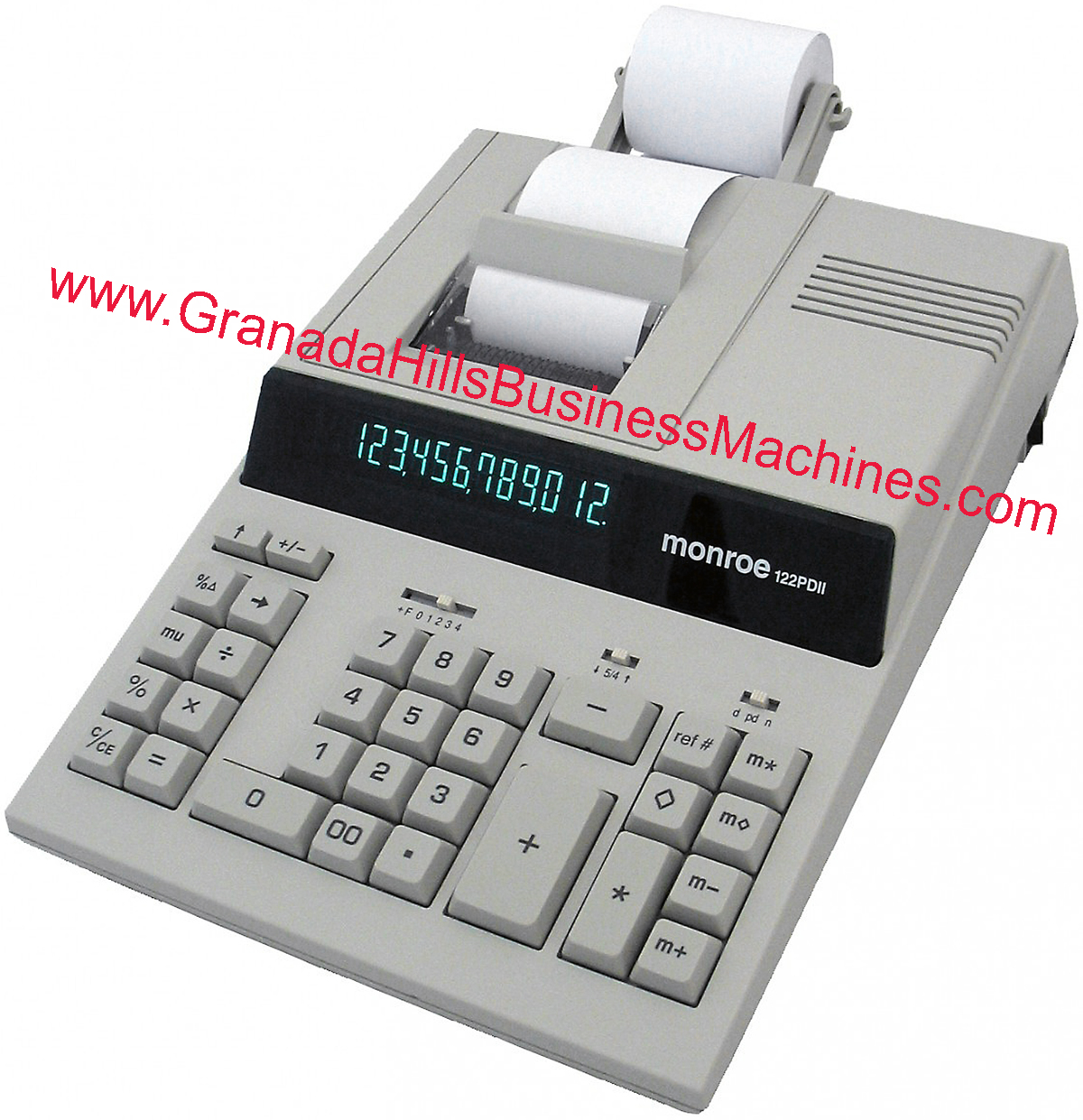 Monroe 122PDII Medium Duty Desktop Printing Calculator