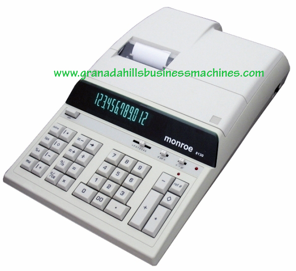 Monroe 8130 Heavy Duty Desktop Printing Calculator